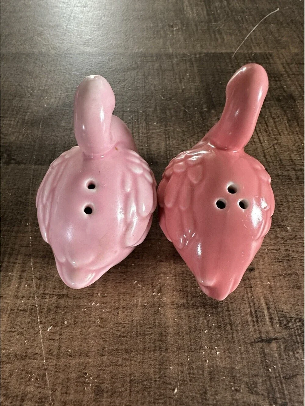 Pink Flamingo Salt & Pepper Shakers Ceramic Tropical Bird Kitchen Decor Set